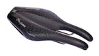 The ISM PN 4.0 cycling saddle in black, designed with a 125mm sit bone width for improved comfort and rider movement.