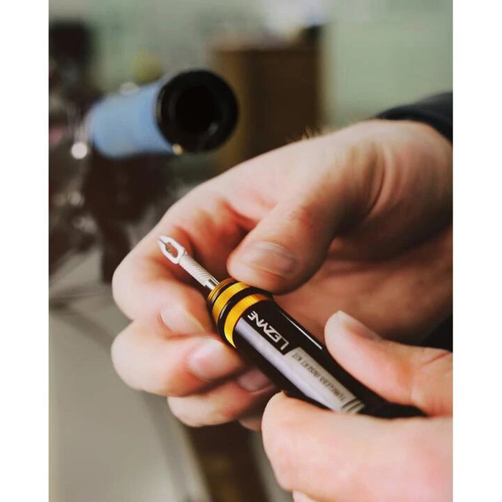 Lightweight CNC alloy Lezyne tubeless puncture repair tool

