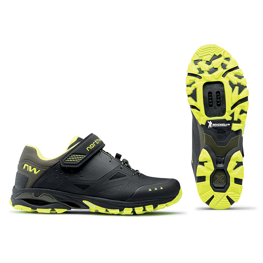 Shop Northwave Spider 3 Shoes(Black/Yellow Fluo)  Online in India | United By Cycling