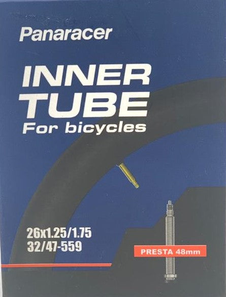 Durable Panaracer 26 inch bicycle inner tube with Presta valve