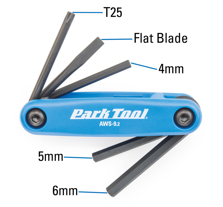 Shop Park Tool Fold-up Hex Wrench and Screwdriver AWS-9.2 Online in India | United By Cycling