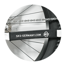 Neoprene bike chainstay guard with Velcro strap