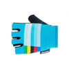 Santini UCI Official Rainbow Stripes Gloves-Aqua