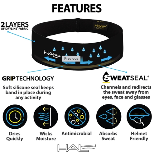 Shop Halo II Pullover Headband (2" wide ) - Red White Blue Tie Dye Online in India | United By Cycling