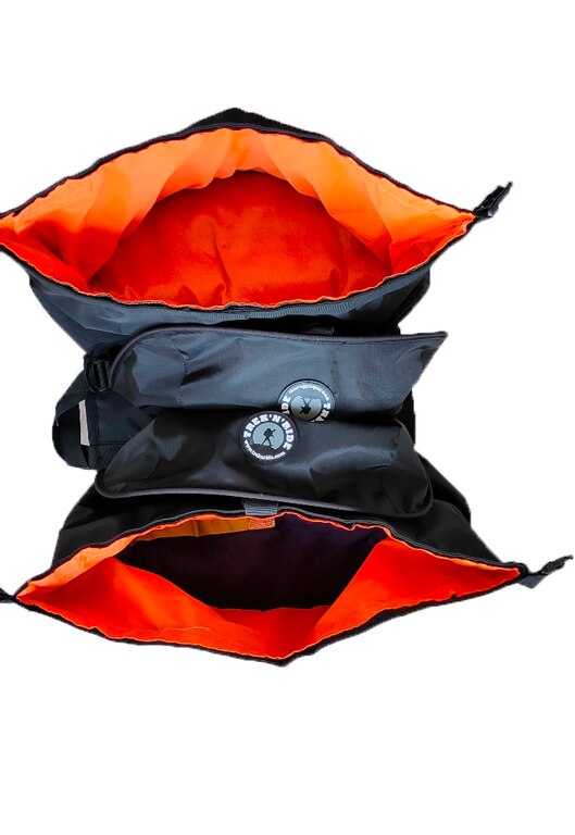 Pannier bag mounted on a touring bike, highlighting its ample storage and robust design