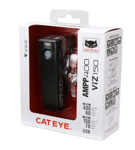 CatEye Lampset AMPP400/VIZ150 (Chargeable)