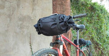 Trek N Ride 10L waterproof bicycle handlebar bag with roll-down closure.