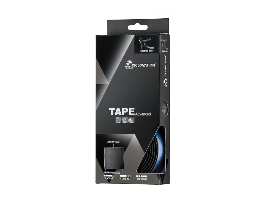 Sapphire Blue PU Bike Bar Tape with Lock-In Plugs


