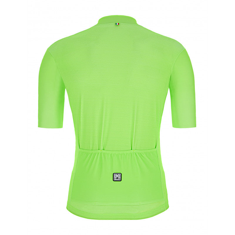 Santini slim fit men’s bike jersey in fluorescent green