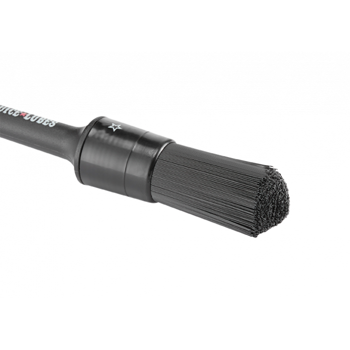 Juice Lubes Stiffler Drivetrain Brush, an essential tool for deep cleaning a bicycle's entire drivetrain.