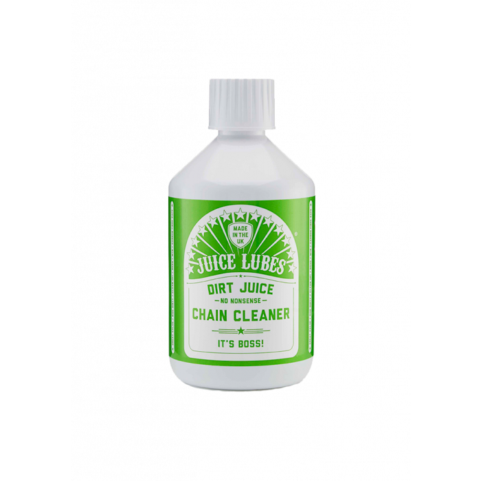 Juice Lubes Dirt Juice Boss Chain Degreaser (500ml), designed for heavy-duty cleaning and restoring bike chains to pristine condition.