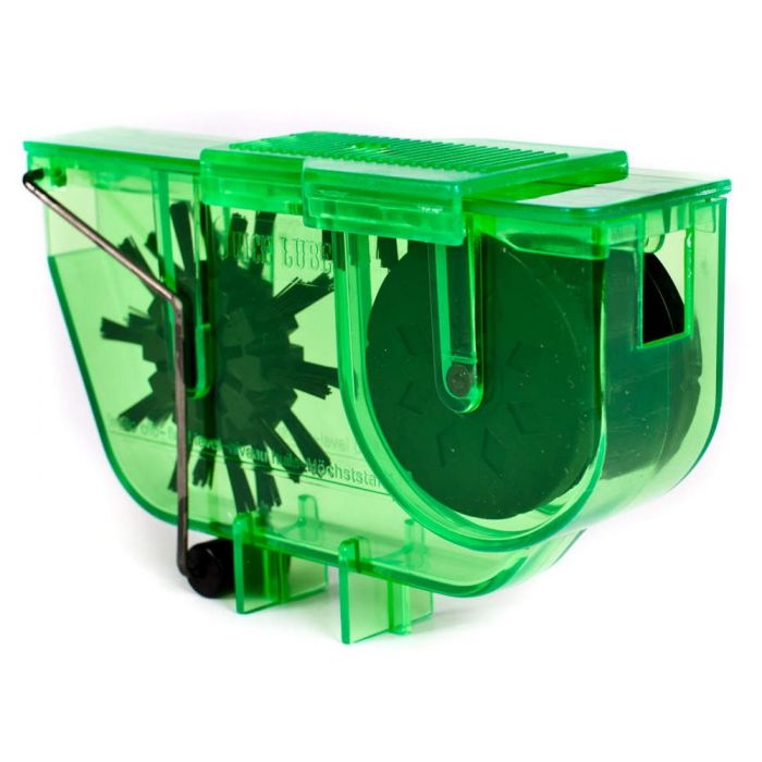 Juice Lubes The Dirty Little Scrubber, a compact chain cleaning tool for bicycles.

