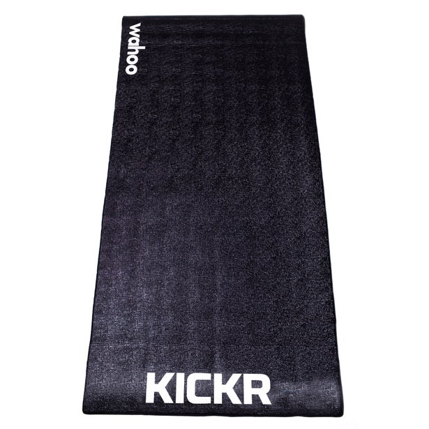 Wahoo KICKR Floormat (WFKICKRMAT): A water-resistant and anti-slip mat designed to protect floors and keep your trainer in place.