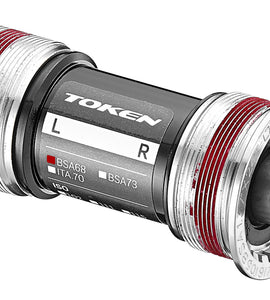 TOKEN JIS Bottom Bracket Square Tapered CRMO Axle Alloy Cups 122.5
