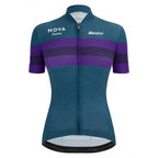Santini Eroica Opera Women’s Cycling Jersey Teal – front view