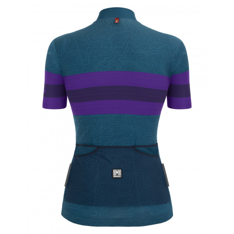 Santini Eroica Opera Women’s Cycling Jersey Teal – front view

Santini slim fit women’s bike jersey teal – Eroica collection

Italian-made Santini Eroica Opera breathable cycling jersey

Santini women’s performance cycling jersey – teal side view